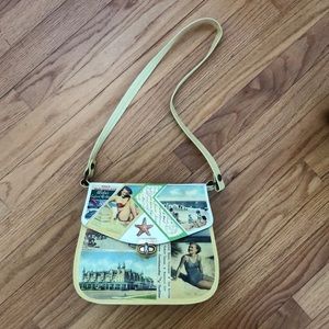 Vintage Postcard Handbag / Shoulder Strap/ Custom Made/ one of a kind